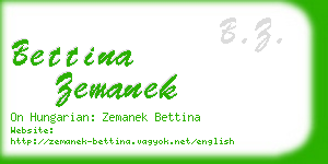 bettina zemanek business card